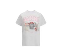 Ganni White Cotton T-Shirt - M