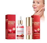 Ganoderma Dragons Blood Anti Wrinkle Siero e Crema Solida Anti Rughe e Siero, Rassodante Viso e Lifting Crema Idratante Riparazione Calma Riduci Linee Fine e Rughe