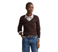 GANT 480022 Stretch Cotton Cable V-neck, Maglia Donna, Rosa ( Rose ), Taglia unica
