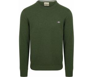 GANT 87211-303 Lambswool Pullover Girocollo Uomo Moss Green (IT, Testo, M, Regular, Regular, Moss Green)