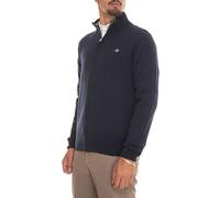 GANT 87214-433 Lambswool Full-Zip Cardigan Blu Navy Uomo Regular Fit (M)