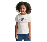 GANT Archive Shield SS T-Shirt, Bianco, 122 cm-128 cm Unisex-Bambini e Ragazzi