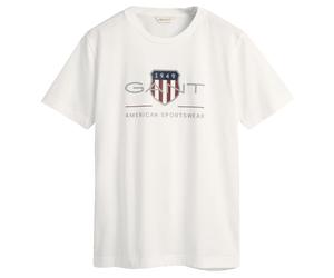 GANT Archive Shield SS T-Shirt, Bianco, 122 cm-128 cm Unisex-Bambini e Ragazzi
