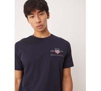 GANT - Archive - T-shirt vestibilità classica blu navy con logo piccolo 50