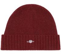 GANT Berretto Unisex Shield Wool, Rosso Prugna, Taglia Unica