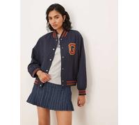 GANT - Bomber stile college blu navy gessato XL