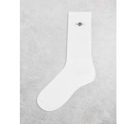GANT - Calzini sportivi bianchi con logo a righe a contrasto-Bianco 40-42