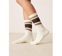 GANT - Calzini sportivi color crema con righe-Bianco 35-38