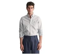 GANT Camicia a Righe Maglietta Slim Oxford Banker Stripe, Persiano Blu, L Uomo
