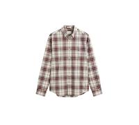 GANT - Camicia vestibilità classica in popeline bordeaux a quadri-Rosso 56