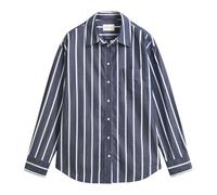 Gant - Camicia Classica a Righe in Popeline Relaxed Fit - - Blouses & Shirts - Donna - Blu - S