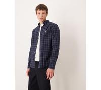 GANT - Camicia classica vestibilità classica elegante in popeline blu a quadri 50