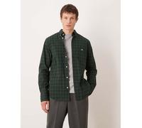 GANT - Camicia classica vestibilità classica elegante in popeline verde a quadri 46