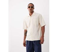 GANT - Camicia comoda testurizzata color crema a quadri-Neutro 58