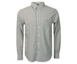 GANT Camicia da Uomo Reg Classic Poplin Stripe, Verde Muschio, XXL