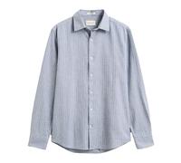 Gant - Camicia Flanella Mélange a Righe - - Shirts - Uomo - Blu - 2XL
