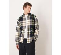 GANT - Camicia in flanella verde a quadri vestibilità classica 56