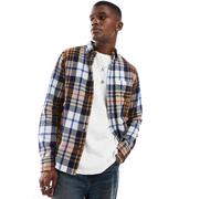 GANT - Camicia in twill beige a quadri-Neutro 56