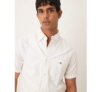 GANT - Camicia Oxford a maniche corte regular fit bianca-Bianco 62