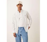 GANT - Camicia Oxford classica regular fit a righe verdi-Verde 62