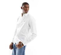 GANT - Camicia Oxford slim fit bianca con logo a icona-Bianco 42