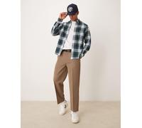 GANT - Camicia regular fit in flanella verde a quadri 58