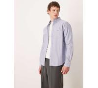 Gant - Camicia vestibilità classica blu con motivo gessato 58