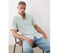 GANT - Camicia vestibilità classica in seersucker a righe color acqua-Blu 56