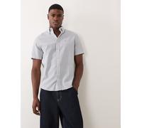 GANT - Camicia vestibilità classica in seersucker blu navy a righe 46