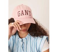 GANT - Cappellino in twill di cotone rosa stile college One Size