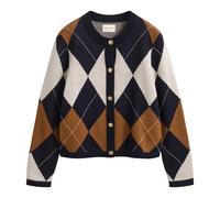 Gant - Cardigan Argyle Girocollo - - Knitwear - Donna - Multicolore - S