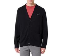 GANT Cardigan Casual da Uomo in Cotone, Nero, XXL