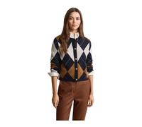 Gant - Cardigan Jacquard a Diamanti - - Knitwear - Donna - Multicolore - M