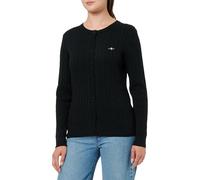 GANT Cardigan Stretch Cotton Cable, Nero, M