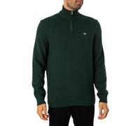 GANT Casual Cotton Mezza Zip Maglione, Tartan Verde, L Uomo