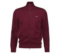 GANT Casual Cotton Zip Cardigan, Colore: Vinaccia, M
