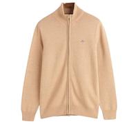 GANT Casual Cotton Zip Cardigan Maglione, Kaki Mel, S Uomo