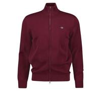 GANT Casual Cotton Zip Cardigan Maglione, Rosso Rubino, XXXXXL Uomo