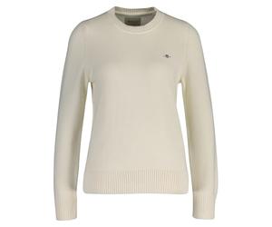 GANT Classic Cotton C Neck, crema, S