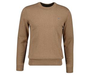 GANT Classic Cotton C Neck, Dk. Sand Melange, XXL