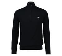 GANT Classic Cotton Half Zip Pullover, Nero, XL Uomo
