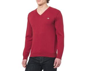 GANT Classic Cotton V-Neck, Iron Red Melange, XXL