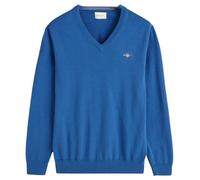 GANT Classic Cotton V-Neck Maglione, Blu Intenso, XXXL Uomo