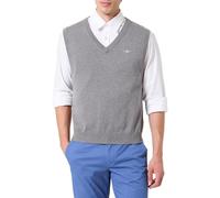 GANT Classic Cotton Vest, Grigio Scuro mélange, M