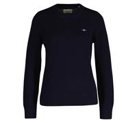 GANT Classico Cotone C-Neck Maglione, Blu-Evening Blue, XS Donna