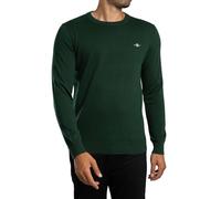 GANT Classico Cotone con Scollo a C Maglione, Tartan Verde, L Uomo
