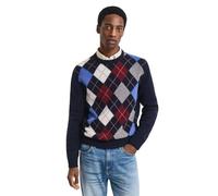 GANT Collo a C Argyle, Dark Navy Melange, L