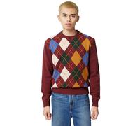 GANT Collo a C Argyle, Vino Invierno, XXL