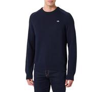 GANT Collo a C in Cotone Casual, Blu - Evening Blue, XXL