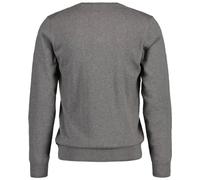 GANT Collo a V in Cotone Classico Maglione, Melange Grigio Scuro, M Uomo